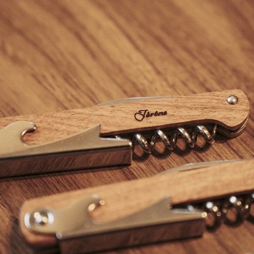 Limonadier en bois personnalisé gravé avec Prénom