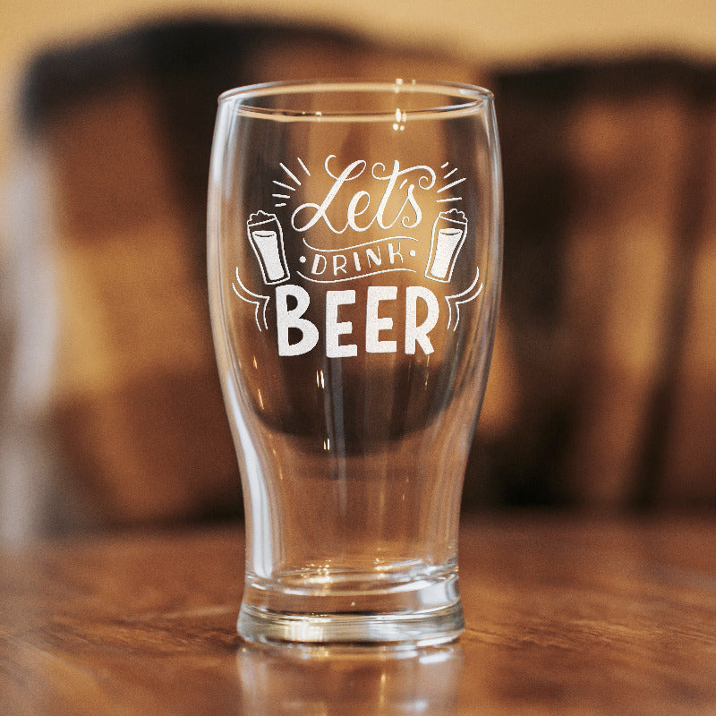 Verre à bière gravé 33 cl – Let’s Drink a Beer