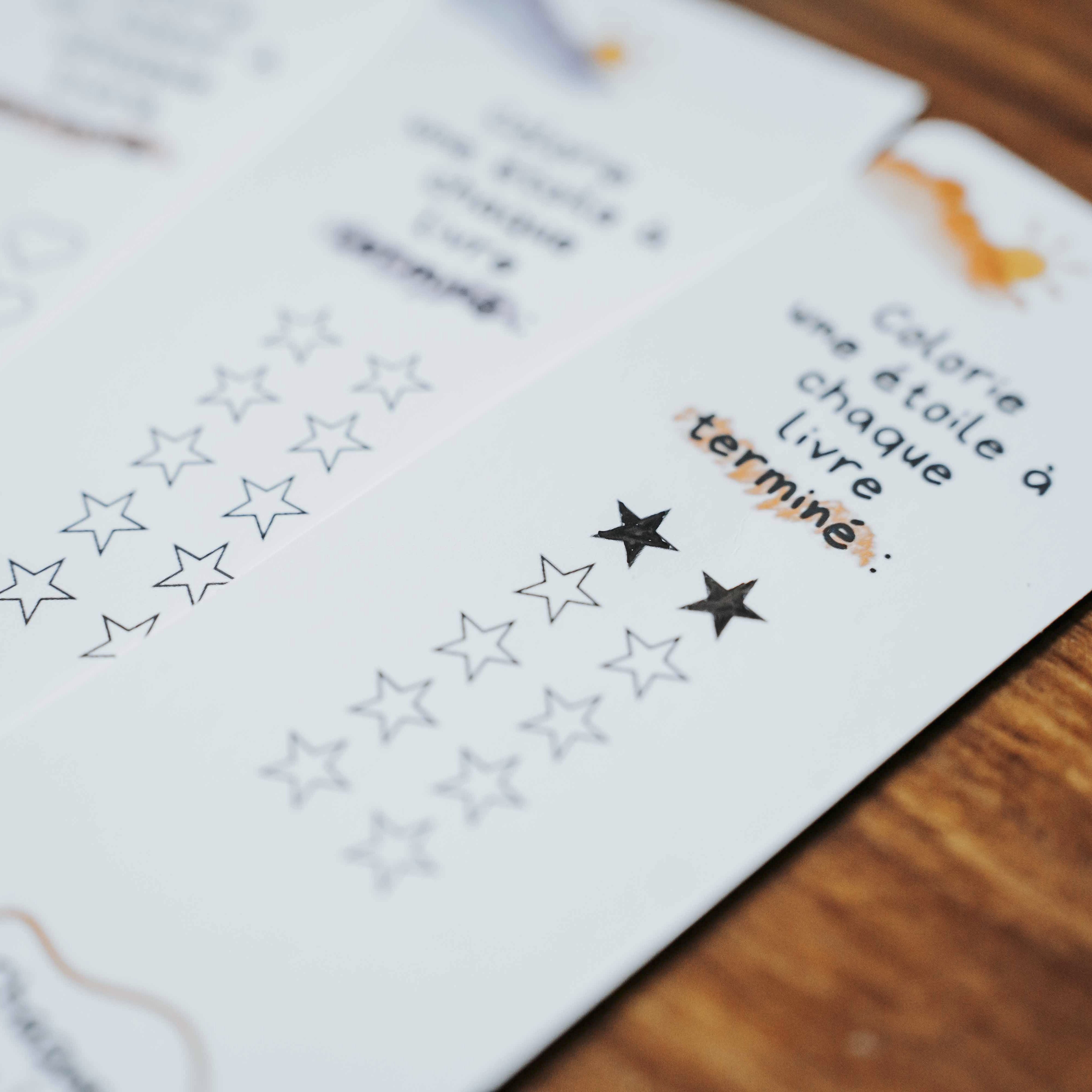 Case à cocher marque page ludique enfant