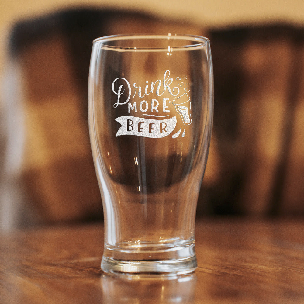 Verre à bière gravé 33 cl –  Drink More Beer